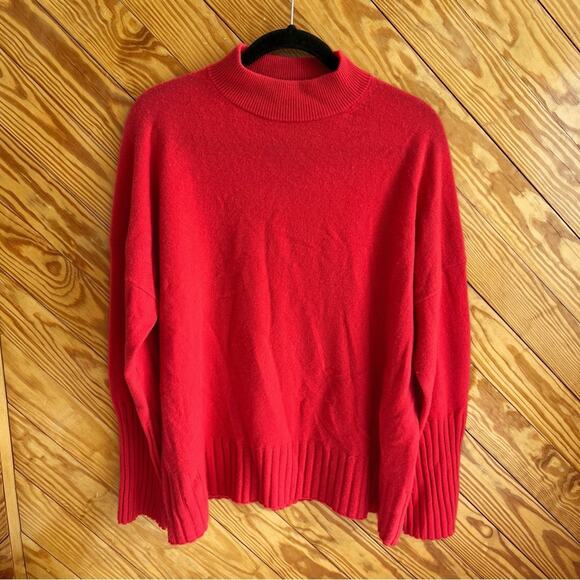 J. Crew Cashmere Mockneck Sweater Red - Picture 1 of 8